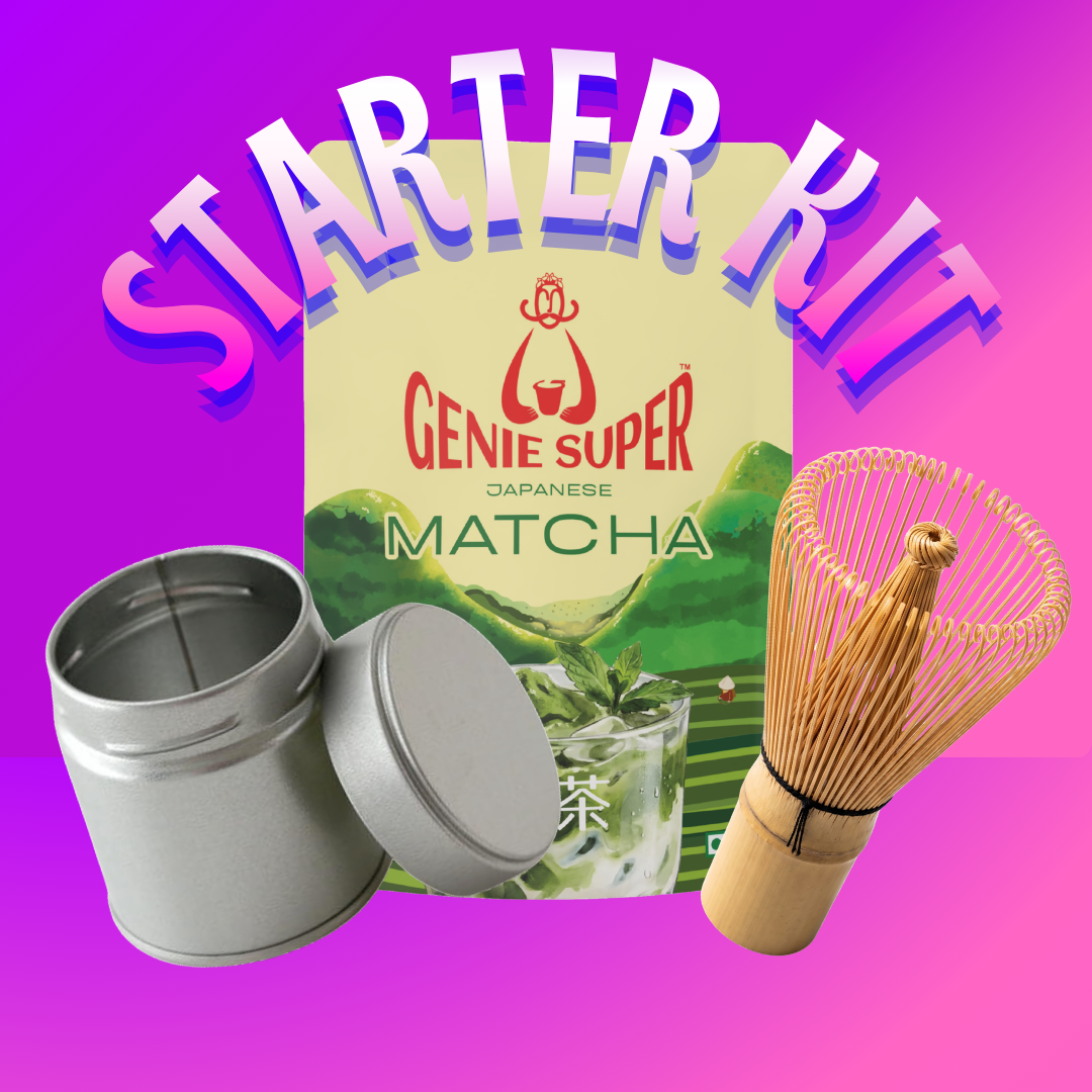 Matcha Starter Kit with Bamboo Whisk & Tin