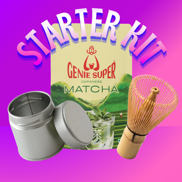 Matcha Starter Kit with Bamboo Whisk & Tin