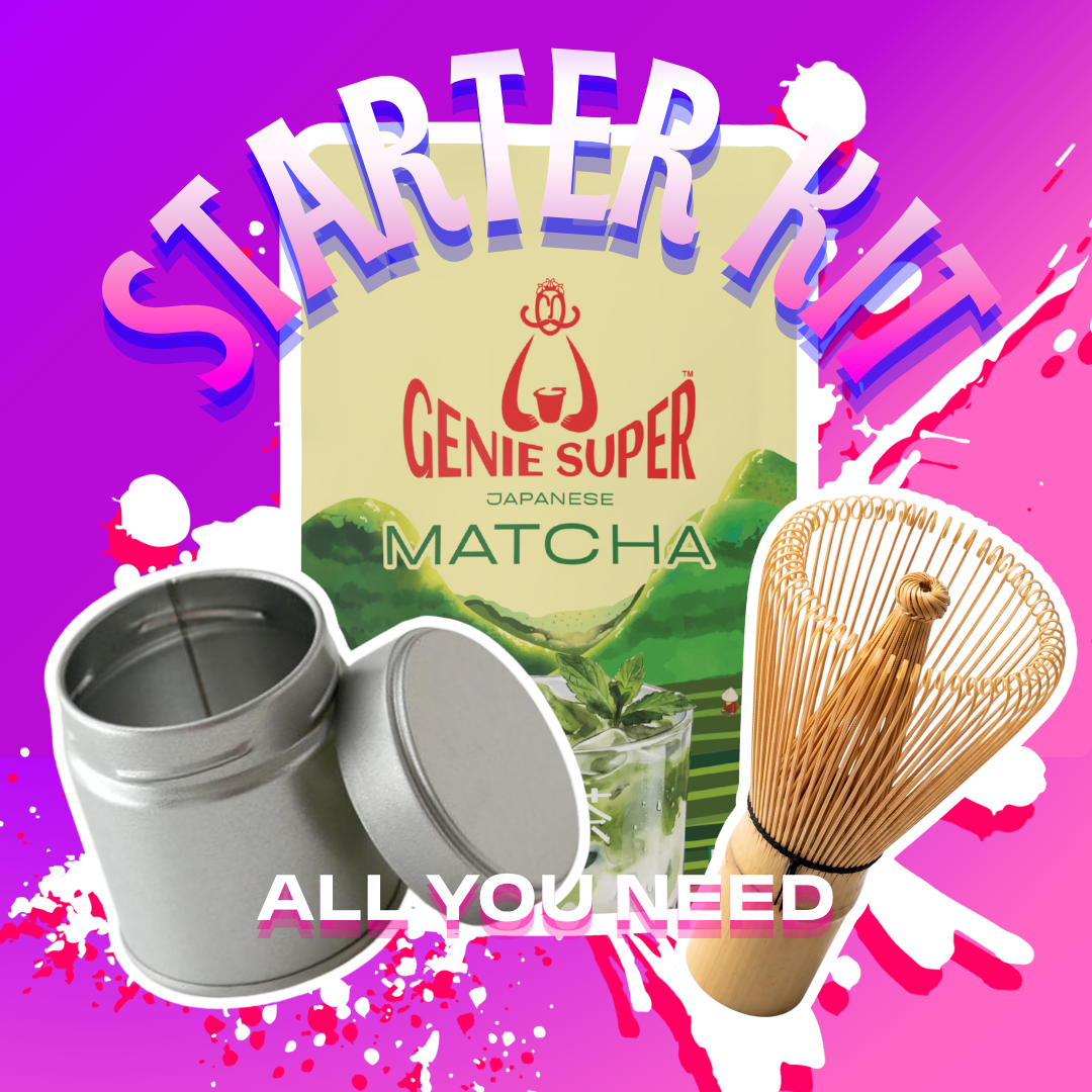 Matcha Starter Kit with Bamboo Whisk & Tin