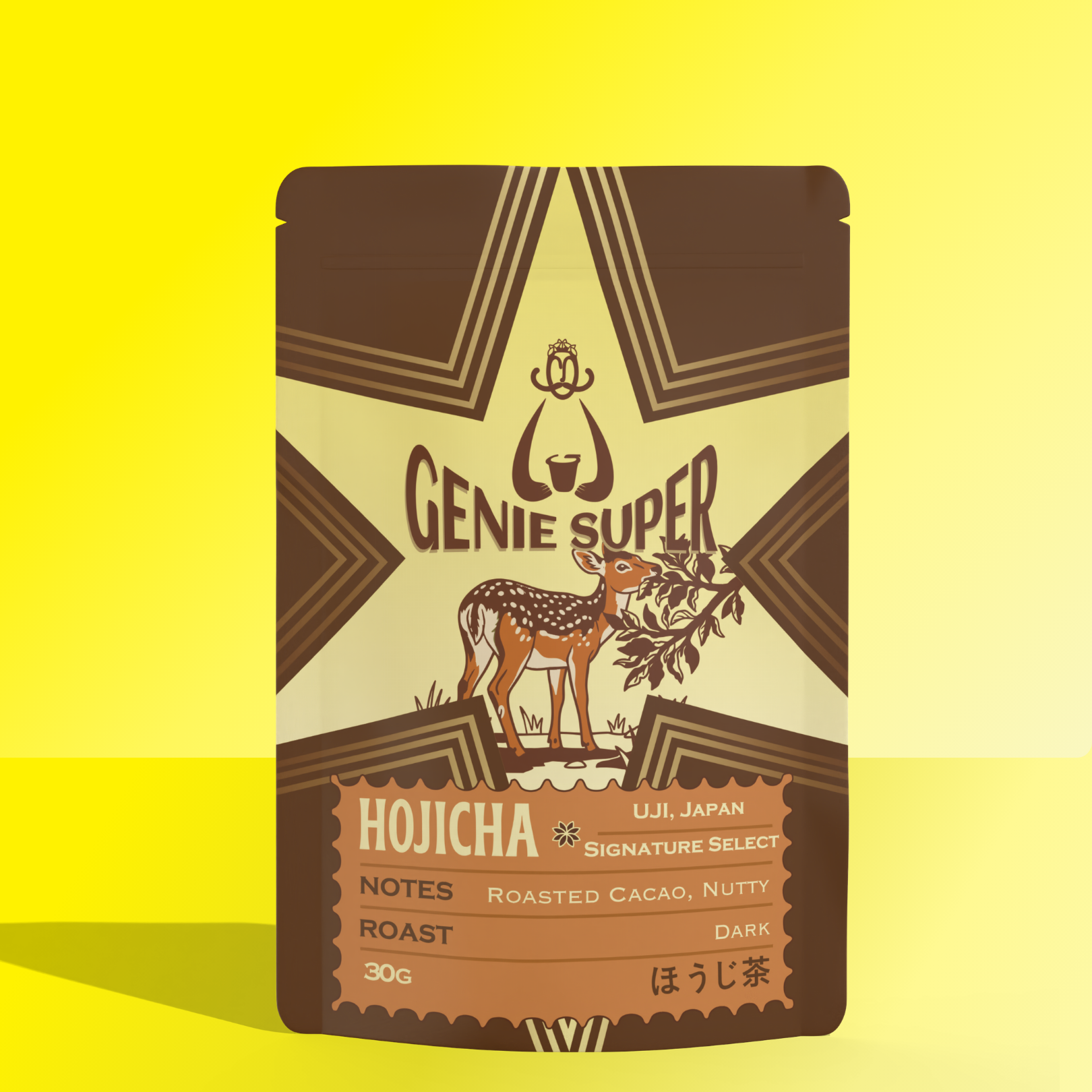 Genie Super Hojicha Powder 30g pouch — Uji Japan Signature Select