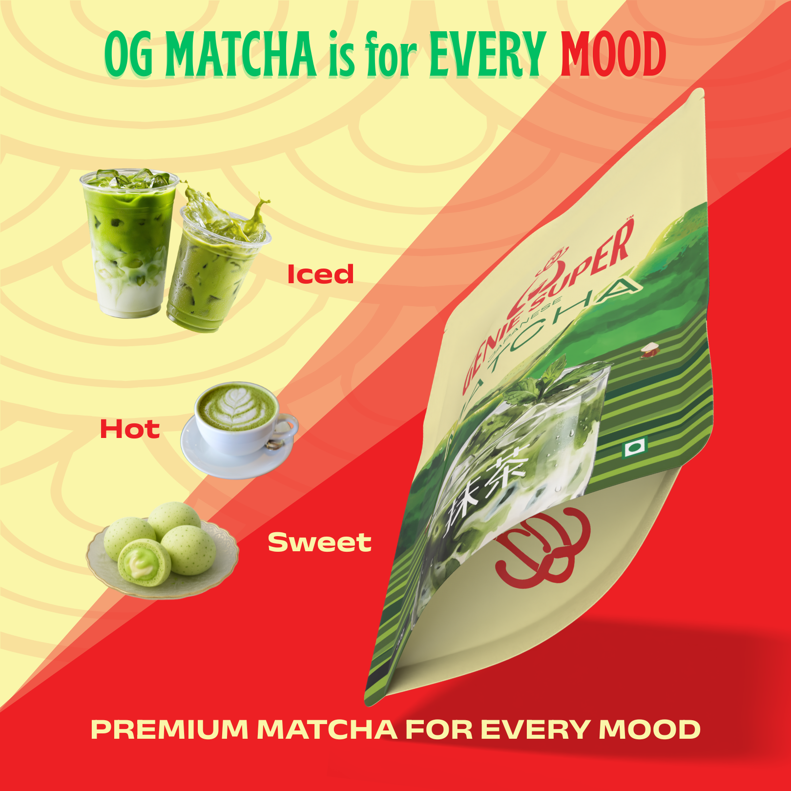 Genie Super matcha for every mood — served hot, iced, and sweet